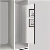 Miroir extractible l'intérieur l'armoire noir texturé Acier plastique Verre