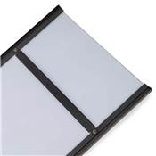 Miroir extractible l'intérieur l'armoire noir texturé Acier plastique Verre
