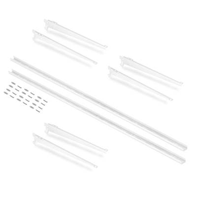 Kit 3 étagères consoles supports muraux Jagmet long. 280mm Acier blanc