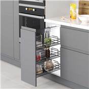 Chariot extractible TitaneStar fermeture amortie mod. 400mm acier Anthracite
