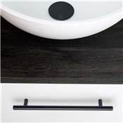 Lot 10 poignées meubles Orlando L336mm entraxe 256mm Acier noir
