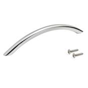Lot 20 poignées meubles Utiel L300mm entraxe 256mm Acier Nickel satiné