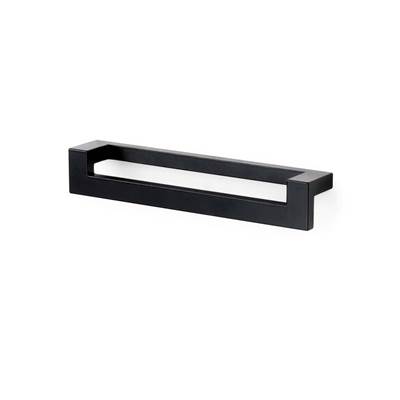 Lot 5 poignées meubles Ribarroja L144mm entraxe 128mm Zamak noir
