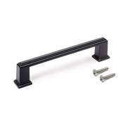 Lot 5 poignées meubles Tanger L147.5mm entraxe 128mm Zamak noir