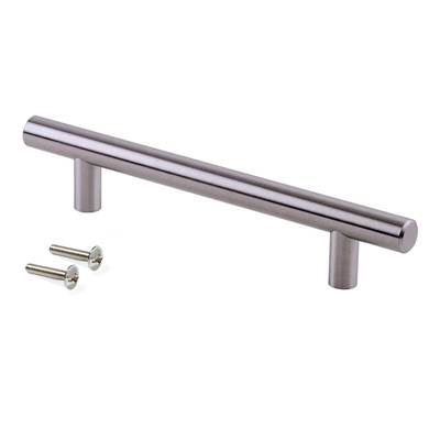 Poignée meubles Orlando L528mm entraxe 448mm Acier Nickel satiné