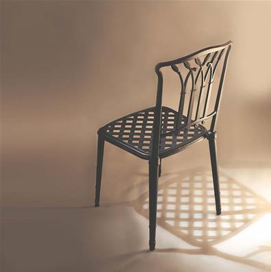 Chaise de jardin, collection Jérez, lot de 2, couleur noir