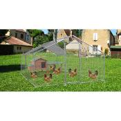 Enclos parc grillagé pour poules, bâche de toit en polyester