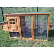 Poulailler standard 3 à 4 poules, couverture toit bitumé 1 pente bois FSC