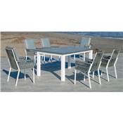 Salon de jardin à Manger table rectangulaire CAMELIA 180 ou 220 avec fauteuils