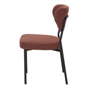 Lot 2 chaises tapissées style mid century argile