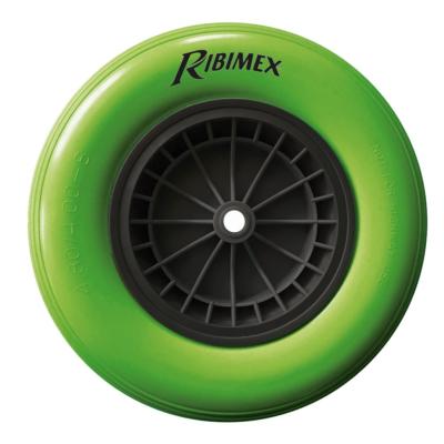 Roue increvable pour brouette 400mm axe 20mm