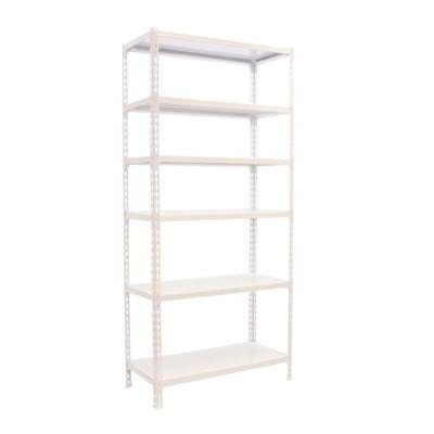 Étagère en métal blanc 6 étagères charge 200 kgs dim.2500x1200x500mm sans vis