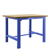 Établi métal bleu mdf capacité charge 600 kgs dim.865x1200x750mm à visser