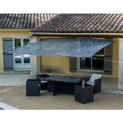 Toile d'ombrage ajourée rectangulaire grise 120g/m2 dim.2x3m