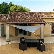 Voile d'ombrage triangulaire taupe 160g/m2 dim.5x5x5m