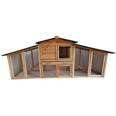 Poulailler surélevé en bois 5 à 6 poules 215x56x87cm bois
