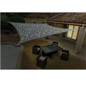 Voile d'ombrage rectangulaire crème 160g/m2 dim.4x5m300 LED solaires