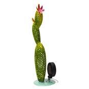 Cactus solaire décoration jardin 6 led hauteur hauteur 37.5cm vert