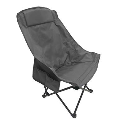 Fauteuil pliant de jardin 90x46x46cm 120kg tissu oxford 600d 93x10x10cm replié gris