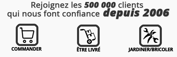 Bricolage, jardinage, outillage et équipement au meilleur prix, livré chez vous ! Rejoignez les 500000 clients qui nous font confiance depuis 2006