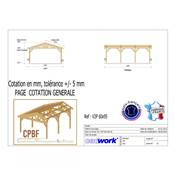 Abri Deux Pentes, Bois DOUGLAS Français, Carport, Auvent, Abri voiture