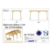 Abri, carport Toit Plat, Bois DOUGLAS Français