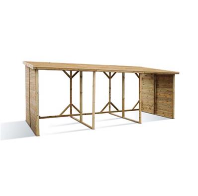 Abri bûches toit en bois 18,5 m3, 0100201, BURGER