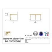 Abri Toit Plat Adossé Bois Douglas France Carport Auvent Camping-car 500x750cm H 320cm