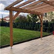 Pergola Adossée Bois Douglas France Carport Auvent terrasse 400x350cm H 250cm