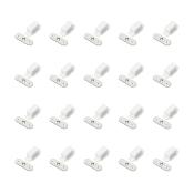 Lot 20 ferme-portes magnétiques Acier plastique Blanc