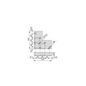 Lot 20 pieds meuble Alumix 8 haut. 12mm plastique alu.