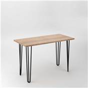 Lot 4 pieds Hairpin 3 fils par table haut. 710mm Acier noir