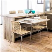 Coulisses table rallonge Lunch alu. Inox anodisé