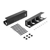 Lot 2 Chemin scâbles sous le bureau long. 430 mm Acier noir