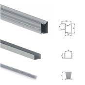 Kit ferrures Placard 81 2 coulissants fermeture souple profilé Wave ép. 18mm Anodisé mat