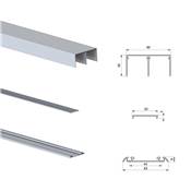 Kit ferrures Placard 90 2 portes coulissantes armoire f. souple profilé Vall ép. 19mm mat