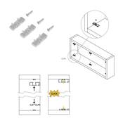 Système montage surface Flow 2 kit une armoire 2 portes coulissantes bois fermeture souple.