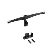 Lot consoles 5 tablettes verre la structure Zero verre non inclus Zamak noir texturé