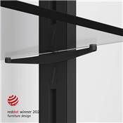 Lot consoles 5 tablettes verre la structure Zero verre non inclus Zamak noir texturé