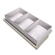 Kit plateau 3 paniers organisation cadre armoires réglable mod. 900mm Gris pierre