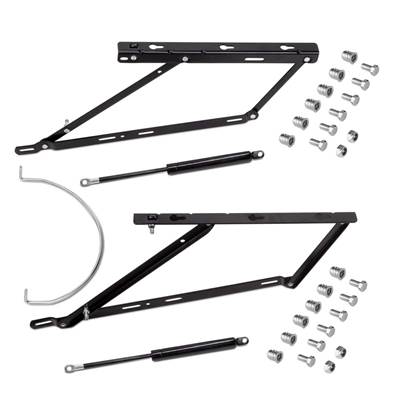 Jeu levage lits lits ouverture frontale lits 135 cm Acier noir