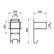 Porte-fer planche repasser Acier Anthracite
