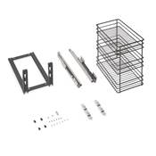 Chariot coulissant Titane fixation inf. f. amortie mod. 300mm acier antracite