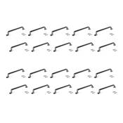 Lot 20 poignées meubles Kobe L164mm entraxe 128mm Zamak Titane