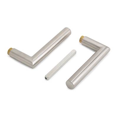 Poignées serrures portes verre intérieur Modèle L-R acier inoxydable