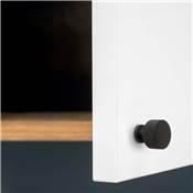 Lot 10 boutons meubles Argos diam. 30mm alu. noir
