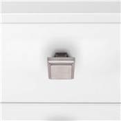 Lot 10 boutons meubles Ceuta 31.5x31.5mm Zamak Nickel satiné