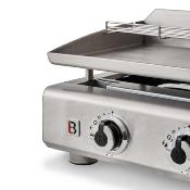 Plancha gaz modèle Silvia II G 4 feux 10kw en Inox à poser