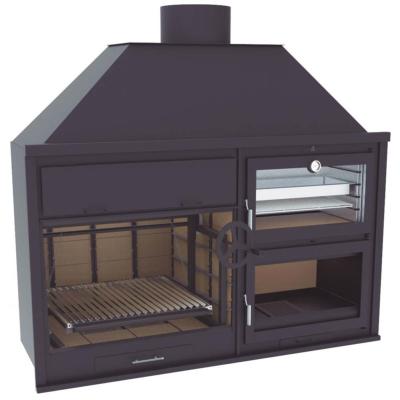 Grand Barbecue 90cm avec four plateau 60cm hauteur grille réglable