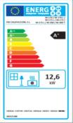 Poêle à bois de face avec bûcher 17kw vermiculite bûches 62cm sortie 150mm